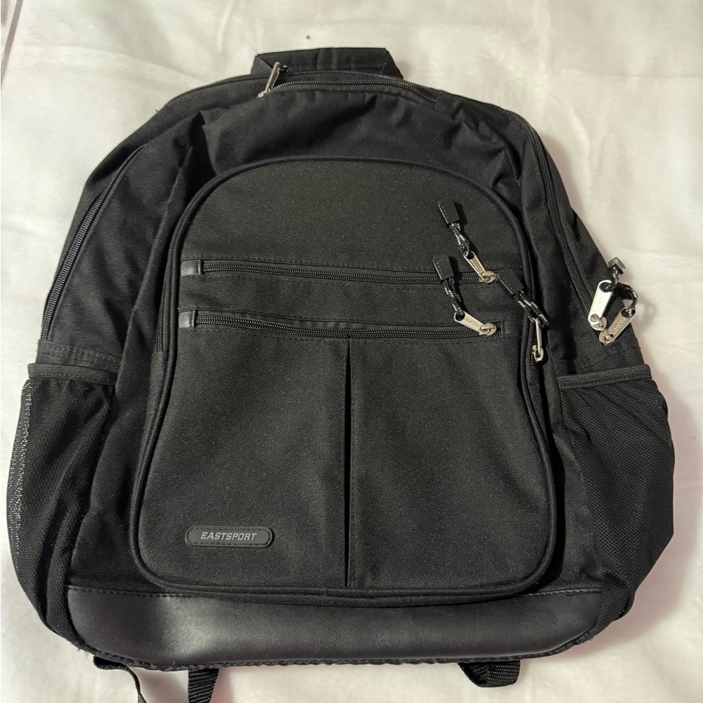 Eastsport Black Backpack School Travel Work - Picture 3 of 6